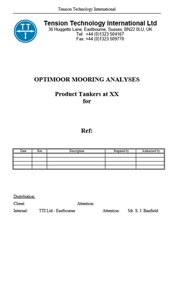 Optimoor 系泊分析报告封面